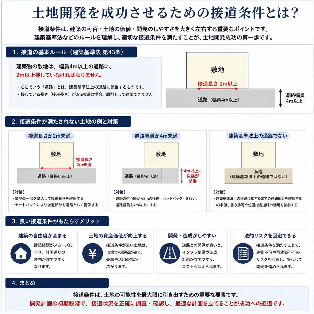土地開発を成功させるための接道条件とは？