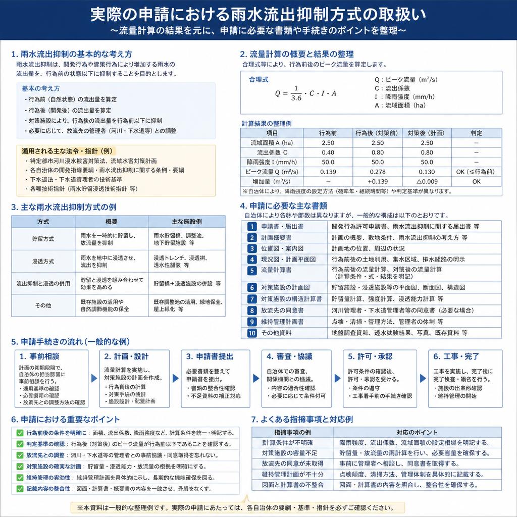 雨水流出抑制方式の取扱い