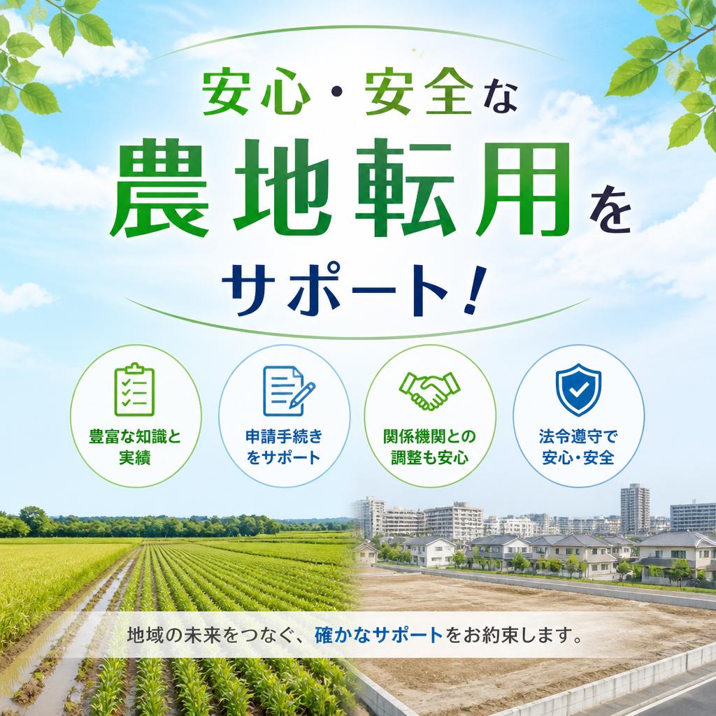 安心・安全な農地転用をサポート！