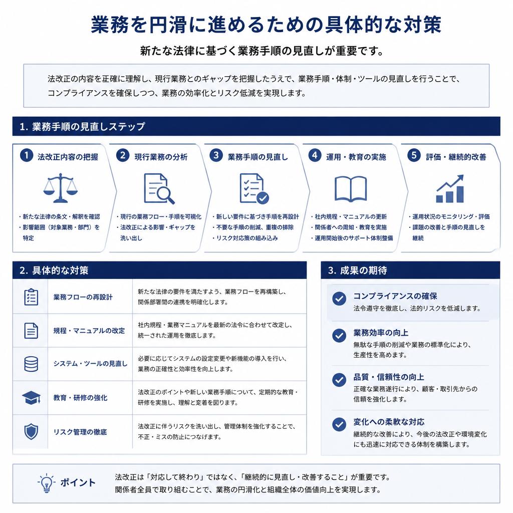 改正法に対応するための対策