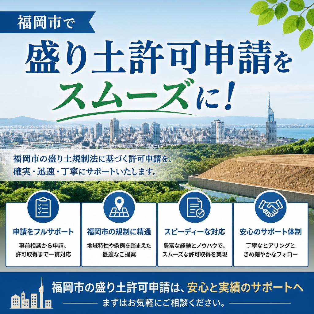 福岡市で盛り土許可申請をスムーズに！