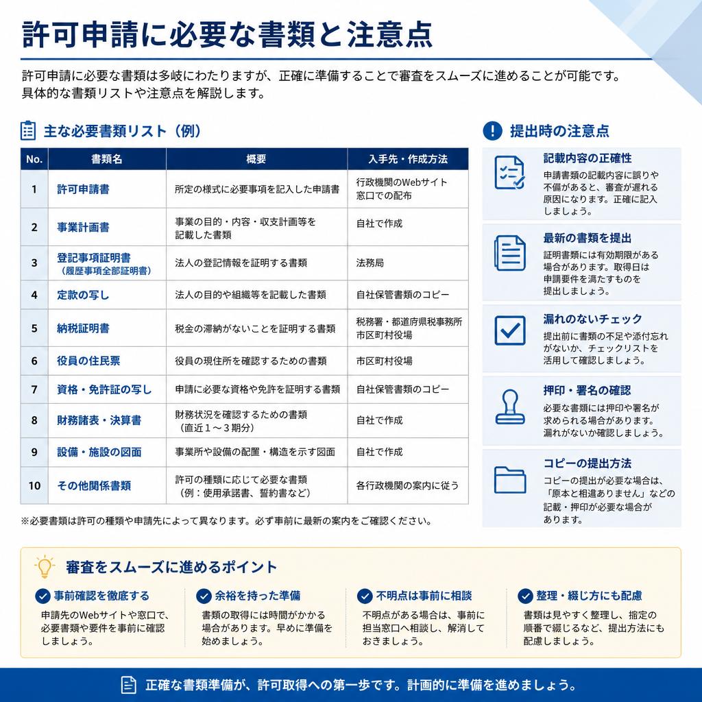 必要な書類とポイント