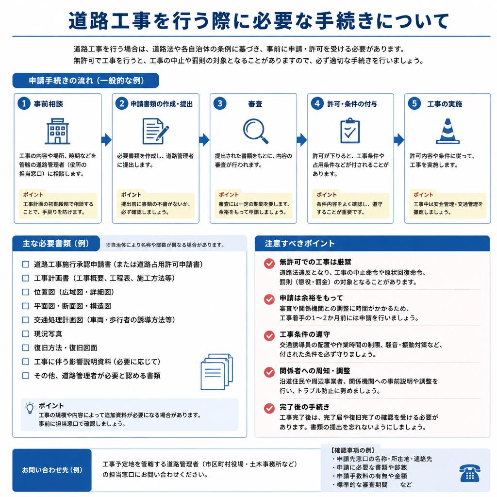 道路工事申請の注意点