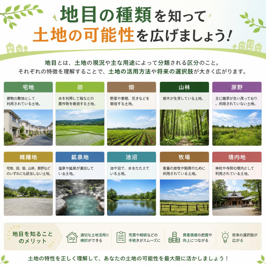 地目の種類を知って土地の可能性を広げましょう！