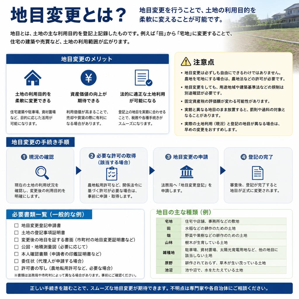 地目変更のメリットと手続きの流れ