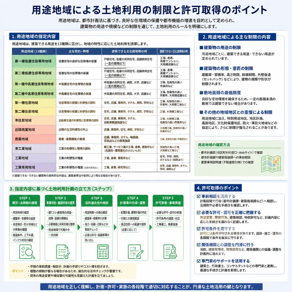用途地域の指定と土地の利用計画