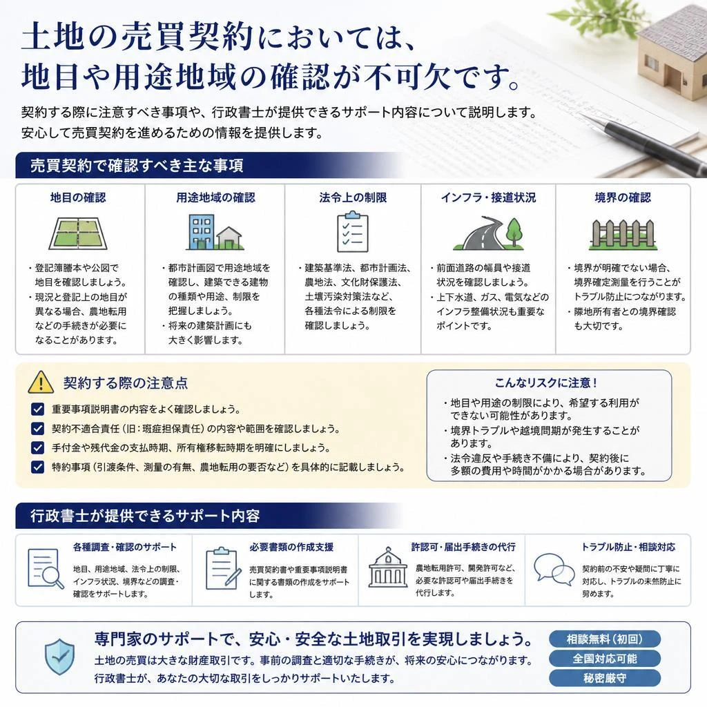 売買契約の際に確認すべきポイント