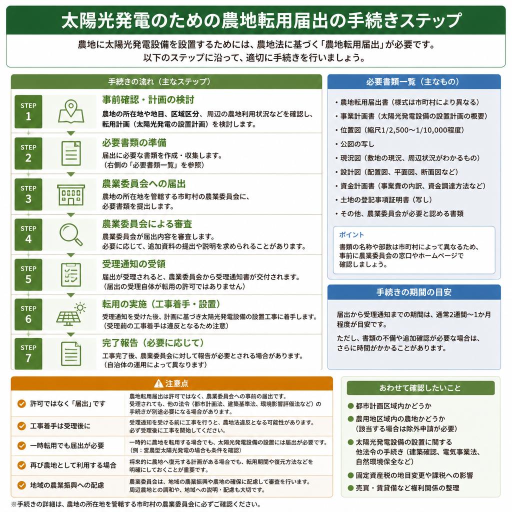 農地転用届出の手順