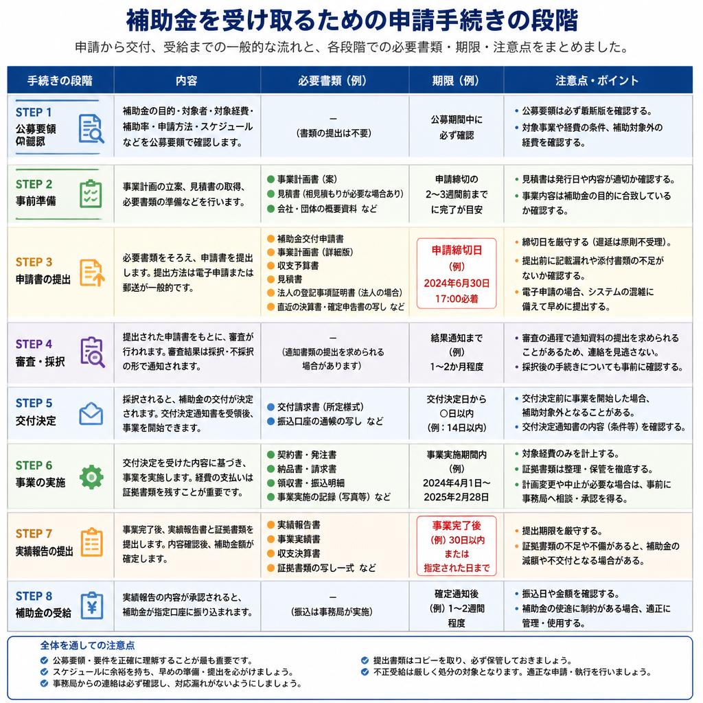 申請手続きの流れ