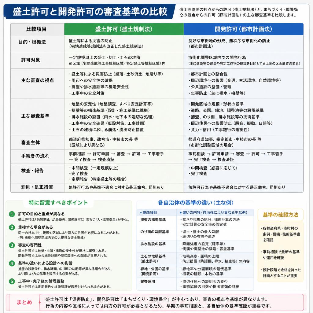 審査基準の違い