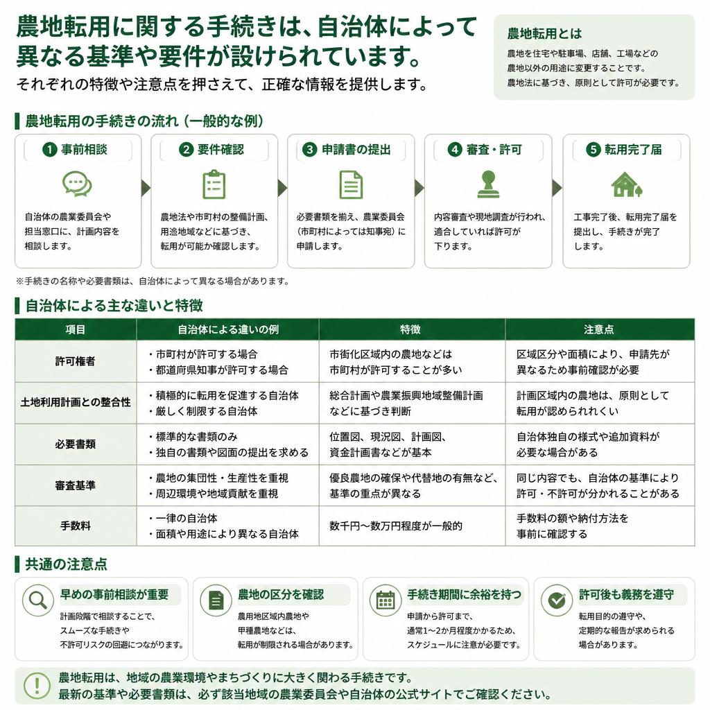 各自治体の手続きの違い