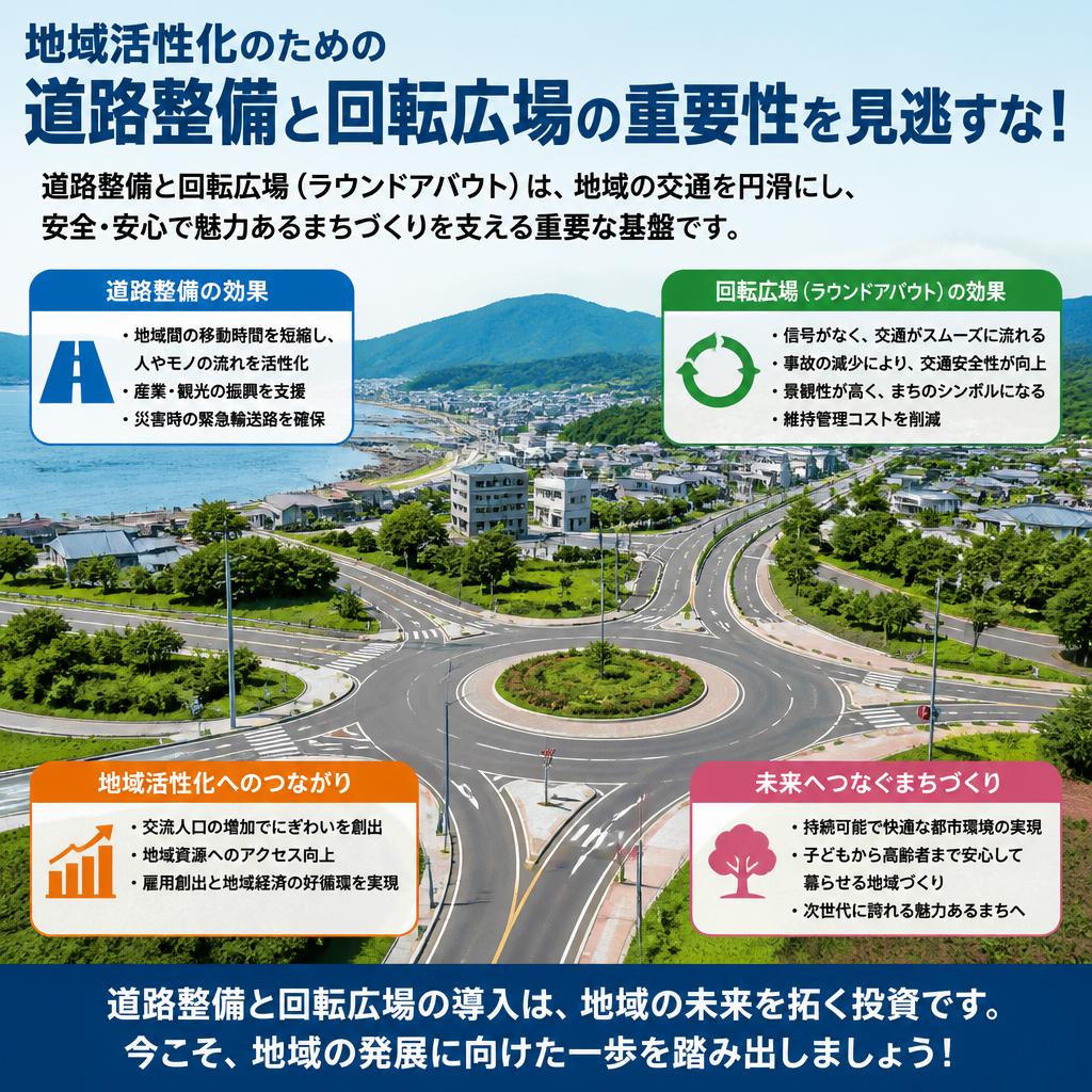 地域活性化のための道路整備と回転広場の重要性を見逃すな！