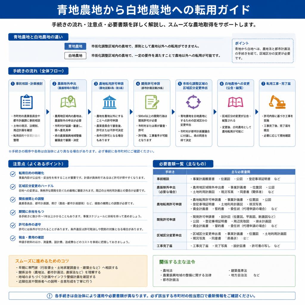 農地転用の手続きとポイント
