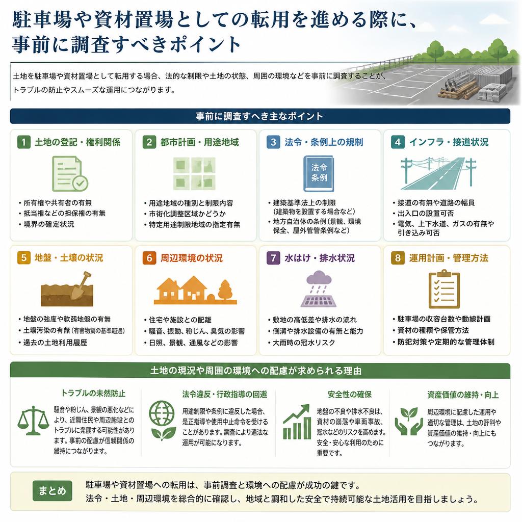 転用前の調査ポイント
