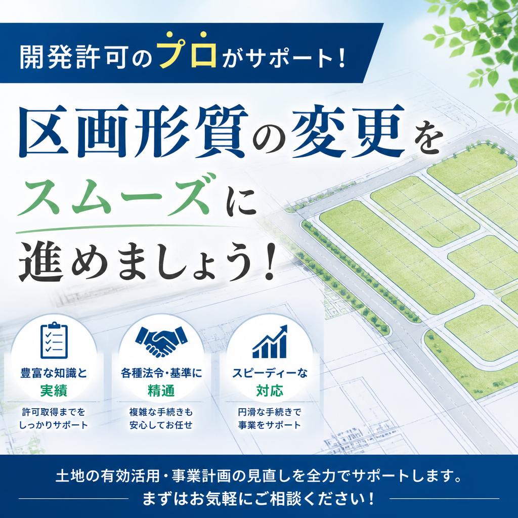 開発許可のプロがサポート！区画形質の変更をスムーズに進めましょう！