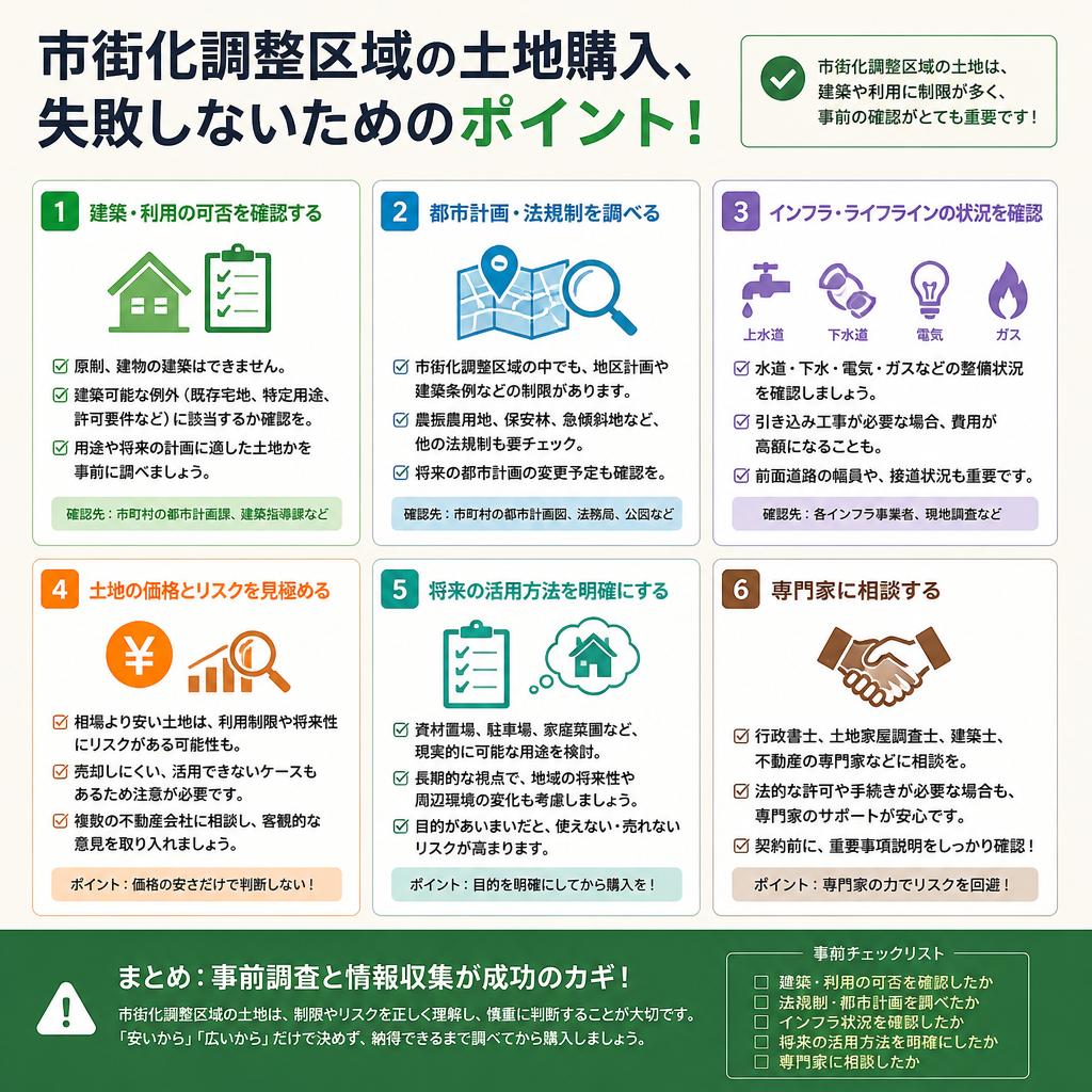 市街化調整区域の土地購入、失敗しないためのポイント！