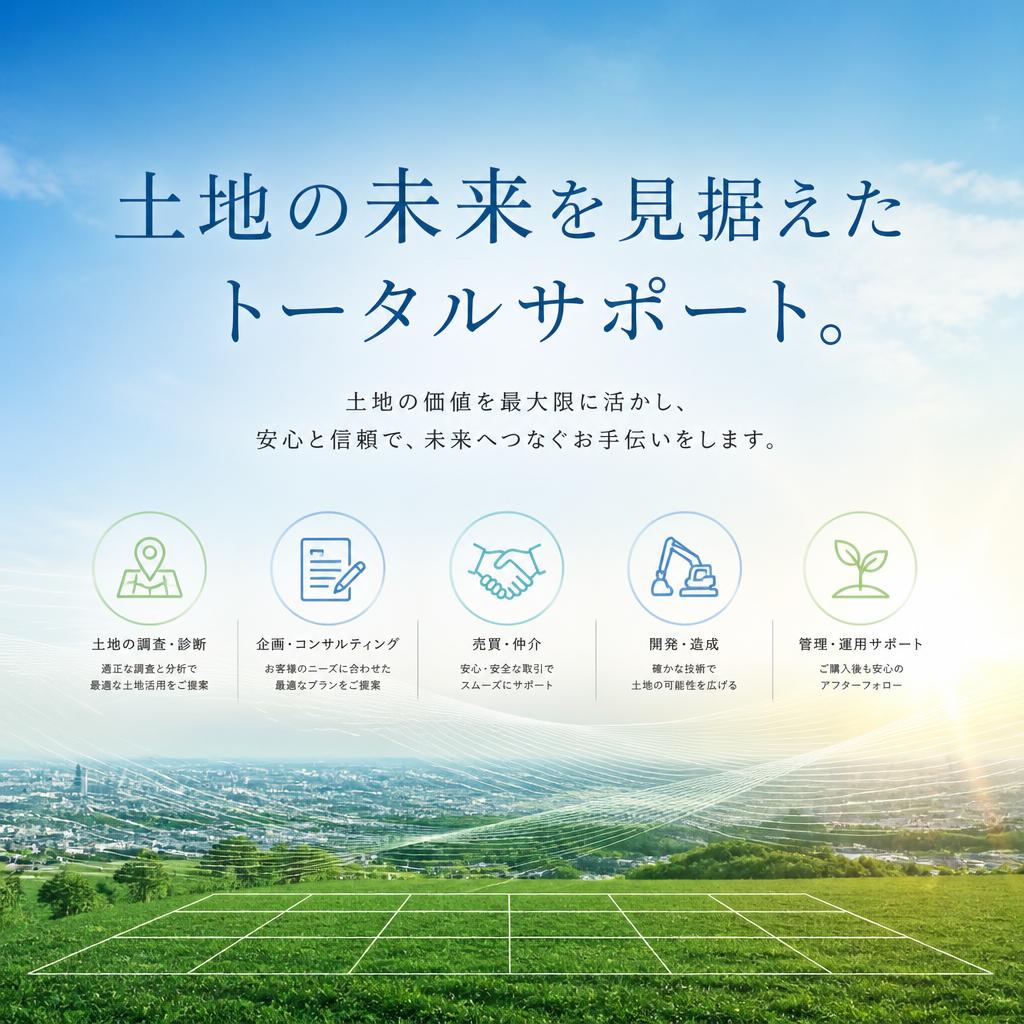 土地の未来を見据えたトータルサポート。