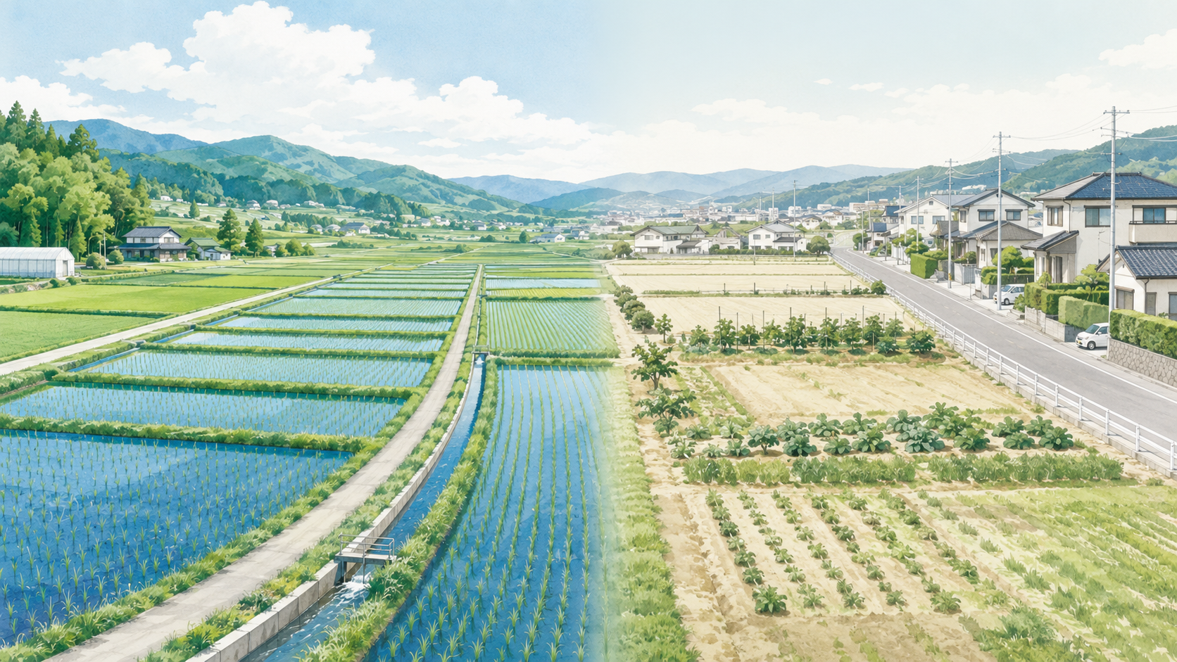 青地農地と白地農地での転用手続きの違い