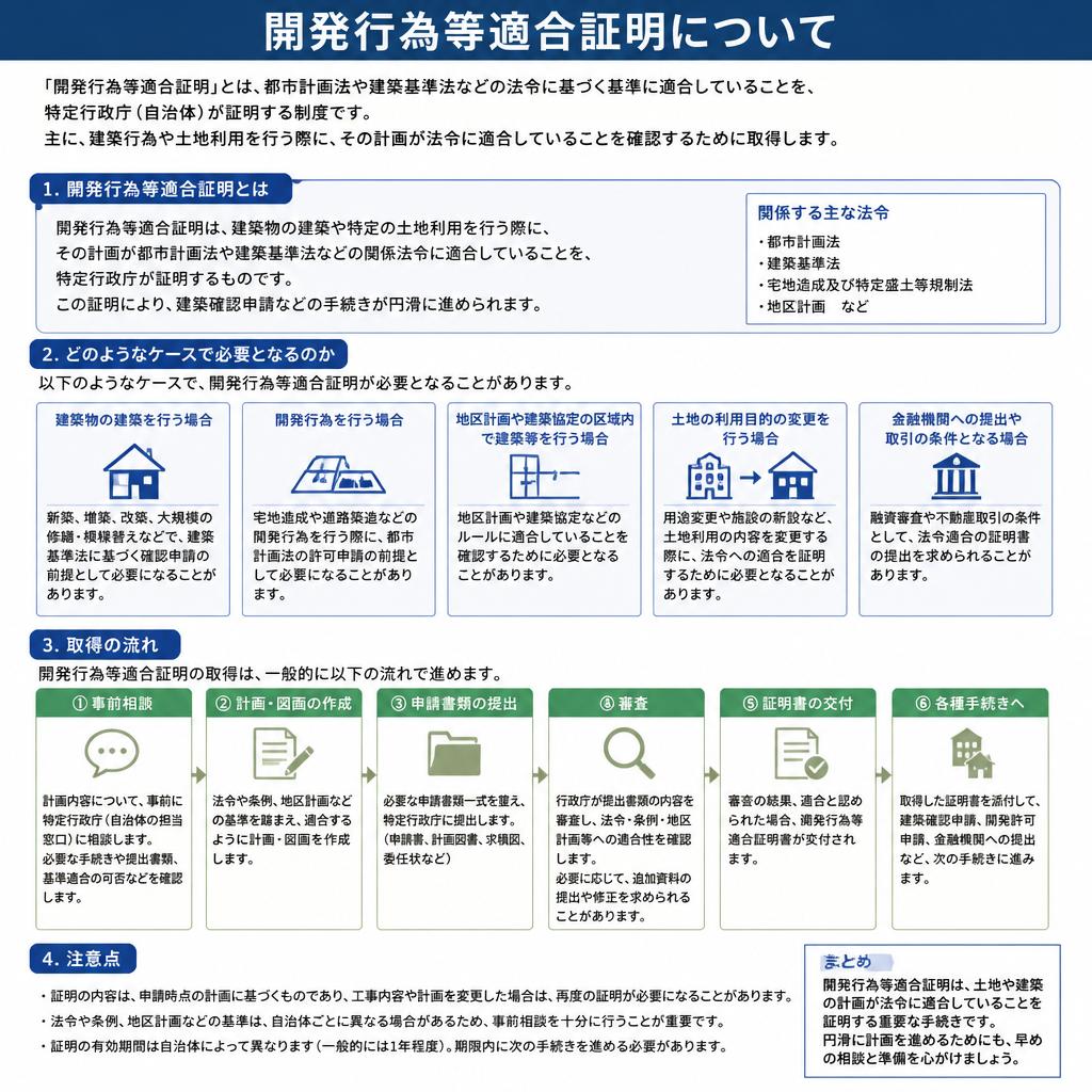 開発行為等適合証明の意義とは