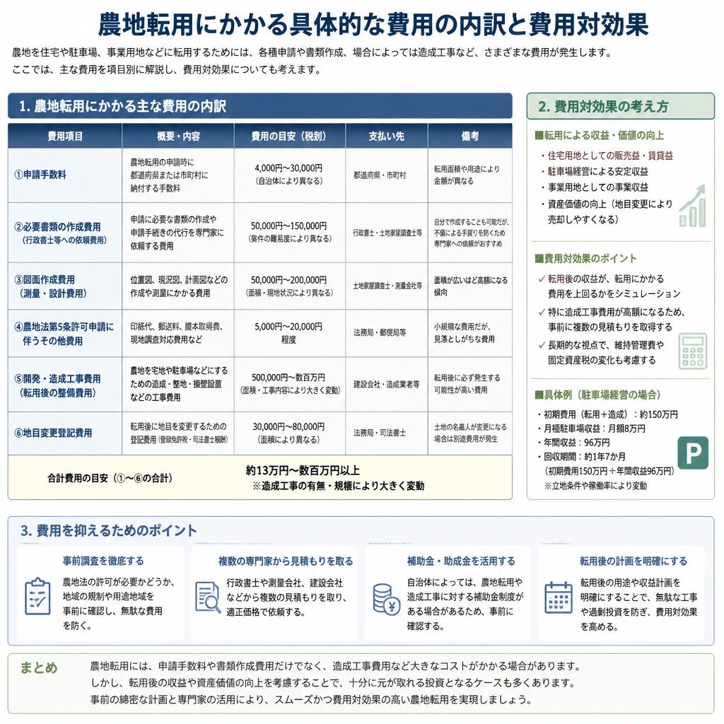 3. 農地転用にかかる費用の内訳