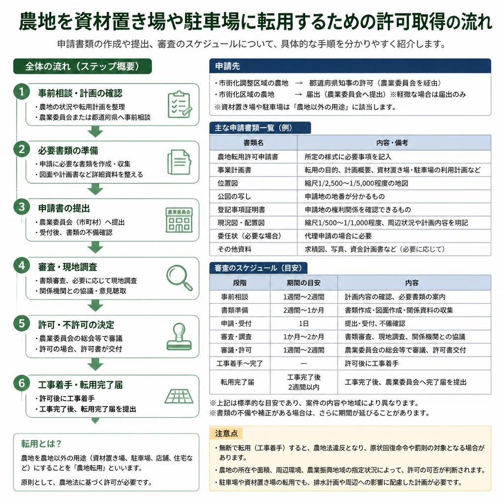 許可を取得するための流れ