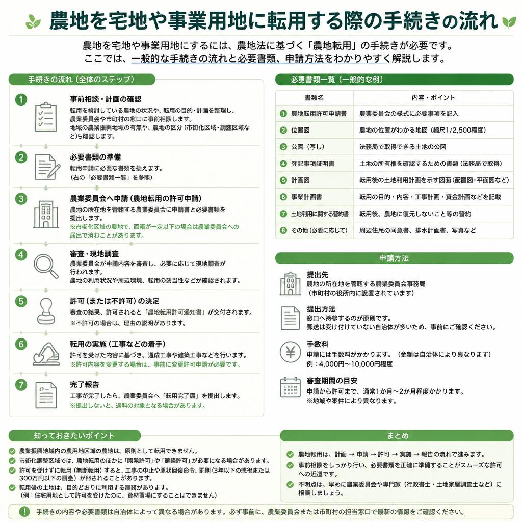 農地転用の手続きについて