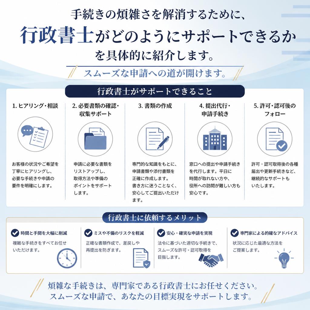 行政書士がサポートするメリット