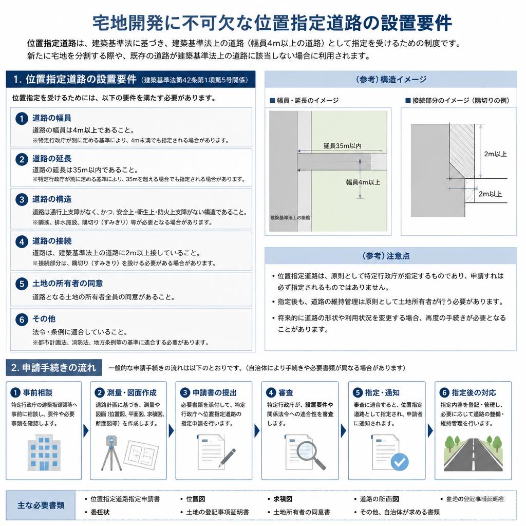 3. 位置指定道路の設置要件と申請について