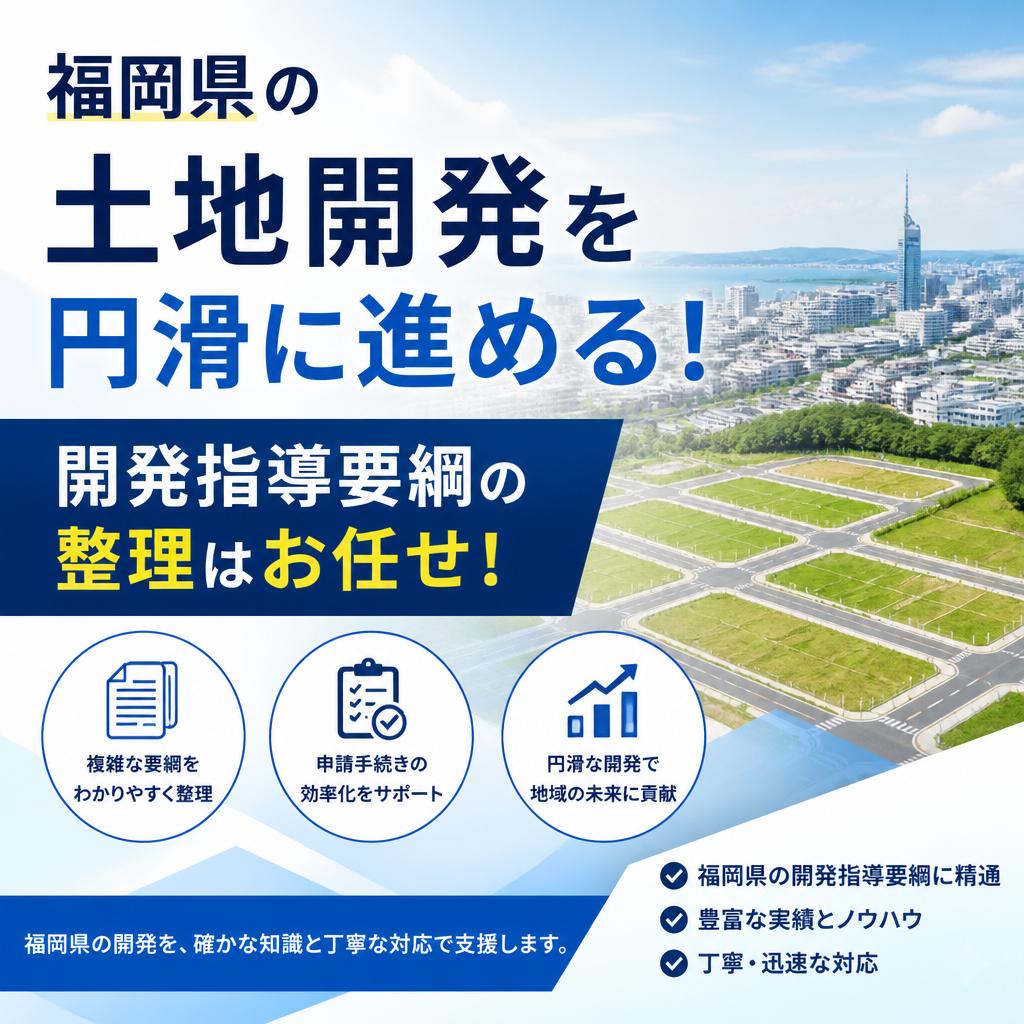 福岡県の土地開発を円滑に進める！開発指導要綱の整理はお任せ！