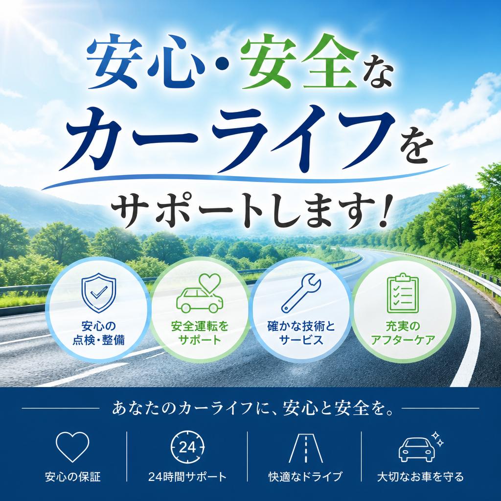 安心・安全なカーライフをサポートします！