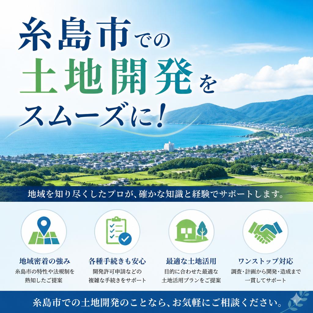 糸島市での土地開発をスムーズに！