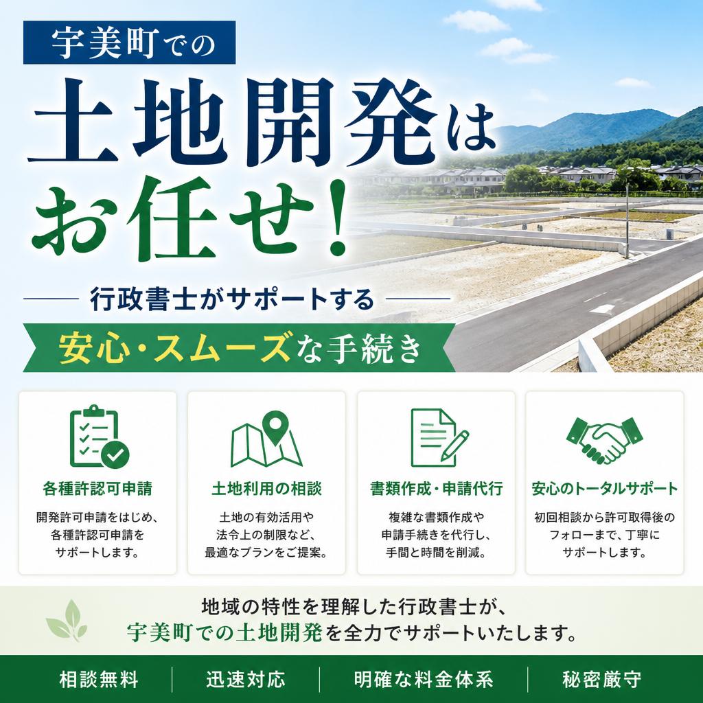 宇美町での土地開発はお任せ！行政書士がサポートする安心・スムーズな手続き
