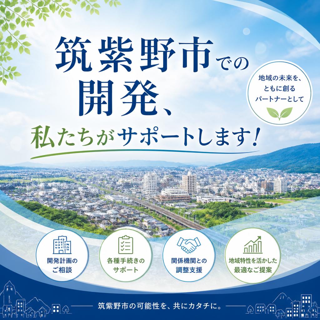 筑紫野市での開発、私たちがサポートします！