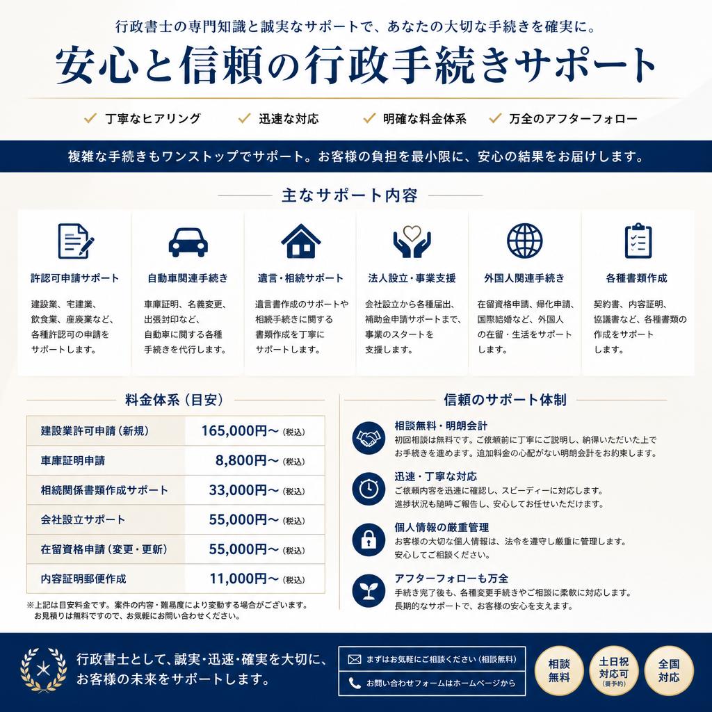 弊社のサポート内容