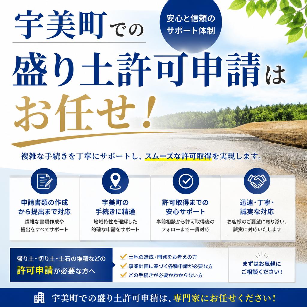 宇美町での盛り土許可申請はお任せ！