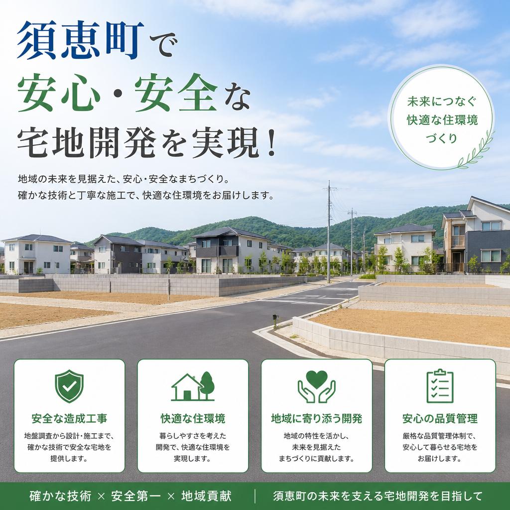 須恵町で安心・安全な宅地開発を実現！