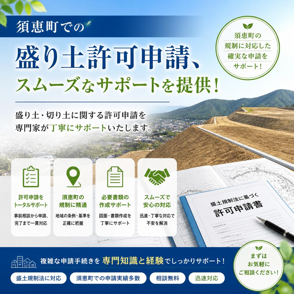 須恵町での盛り土許可申請、スムーズなサポートを提供！