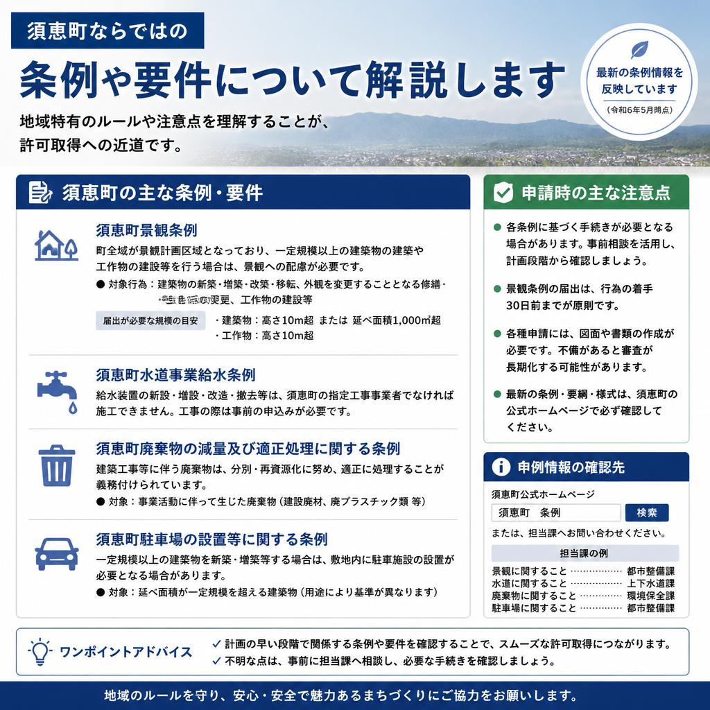 須恵町の条例と開発のポイント
