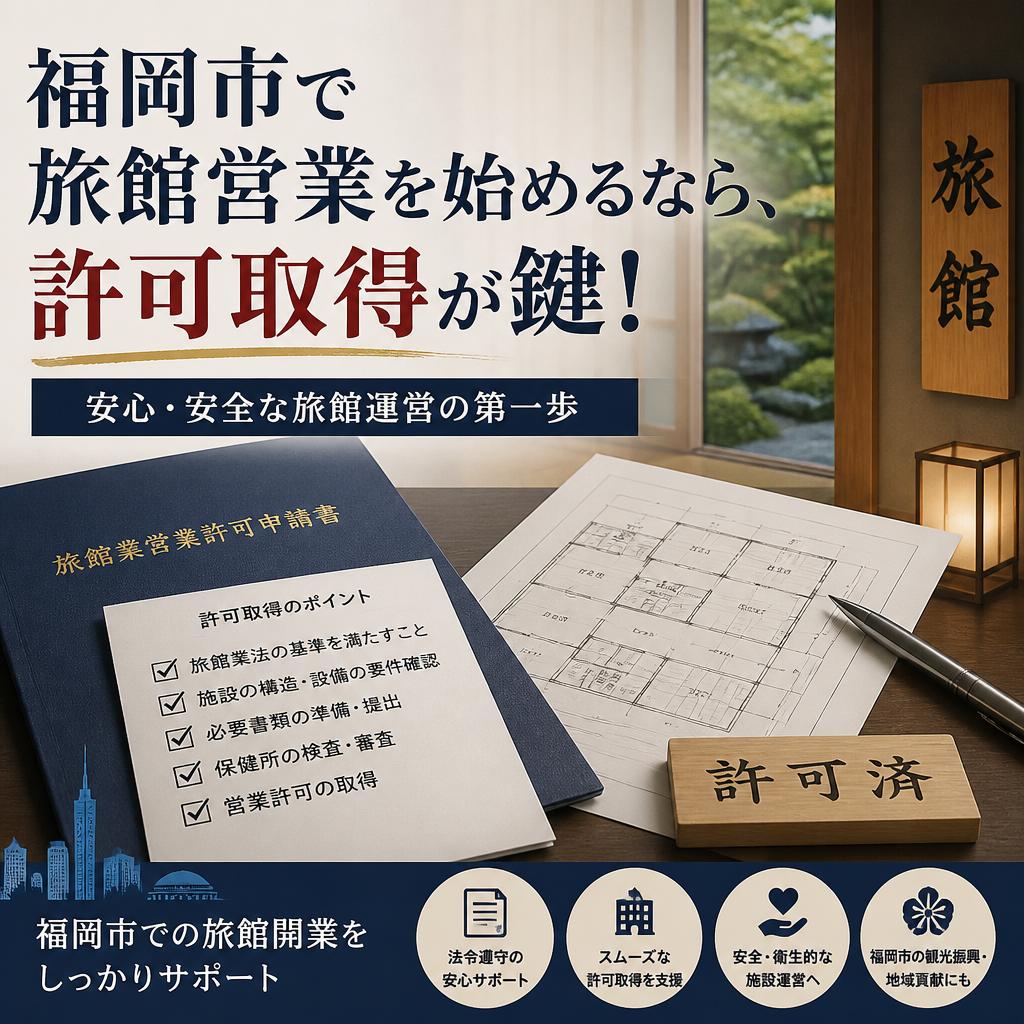 福岡市で旅館営業を始めるなら、許可取得が鍵！