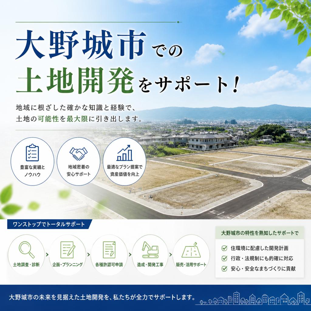 大野城市での土地開発をサポート！