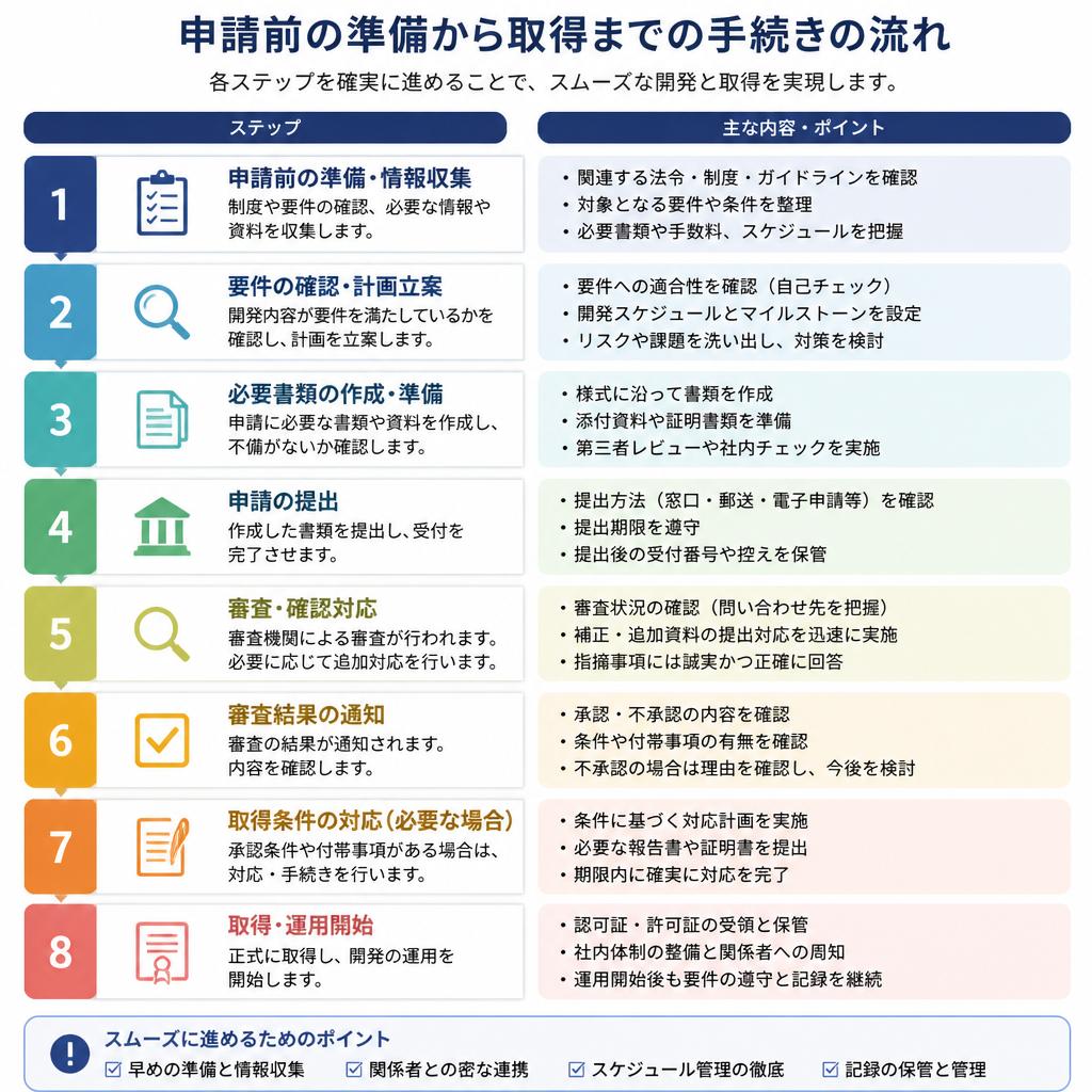 指導要綱に基づく手続きの流れ