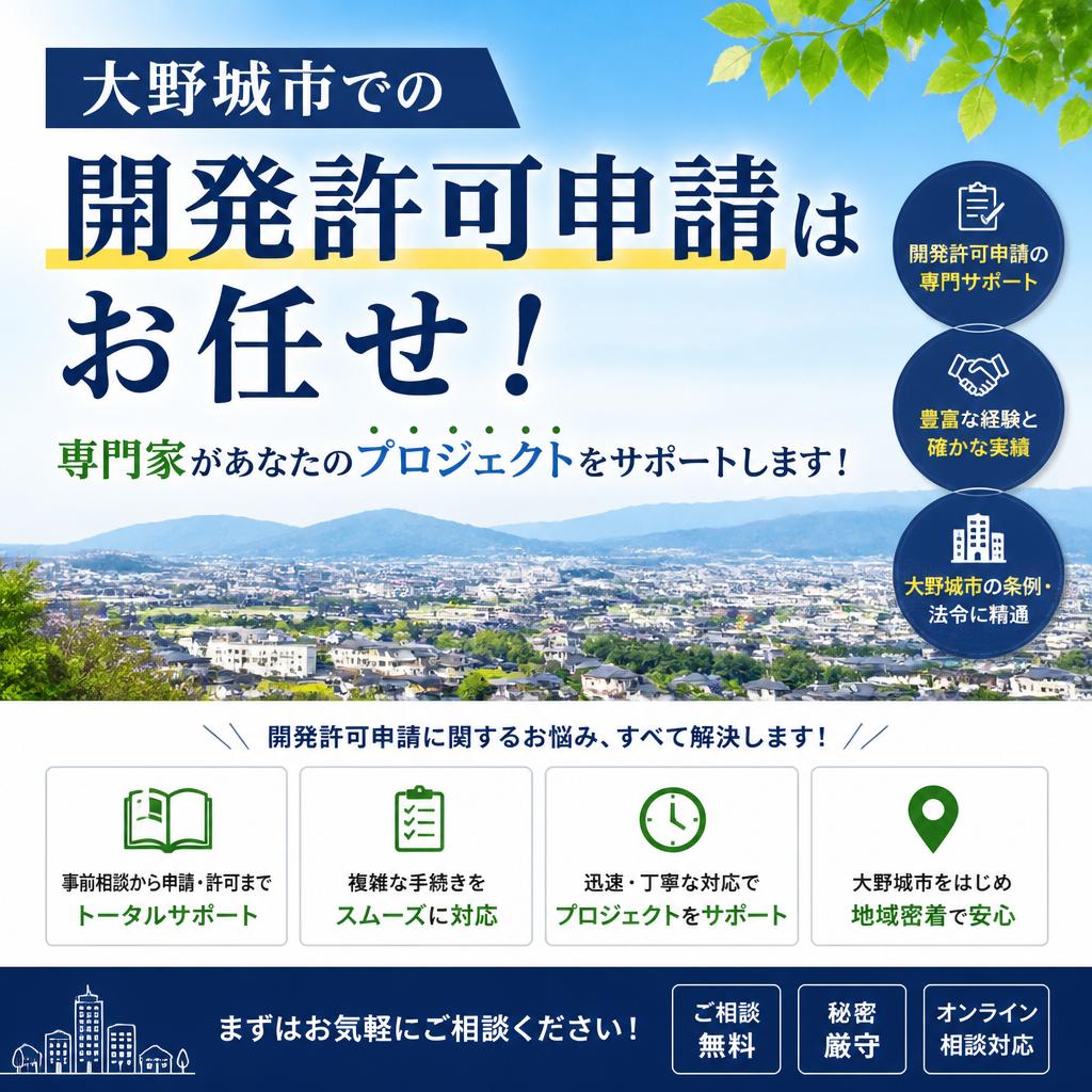 大野城市での開発許可申請はお任せ！
専門家があなたのプロジェクトをサポートします！