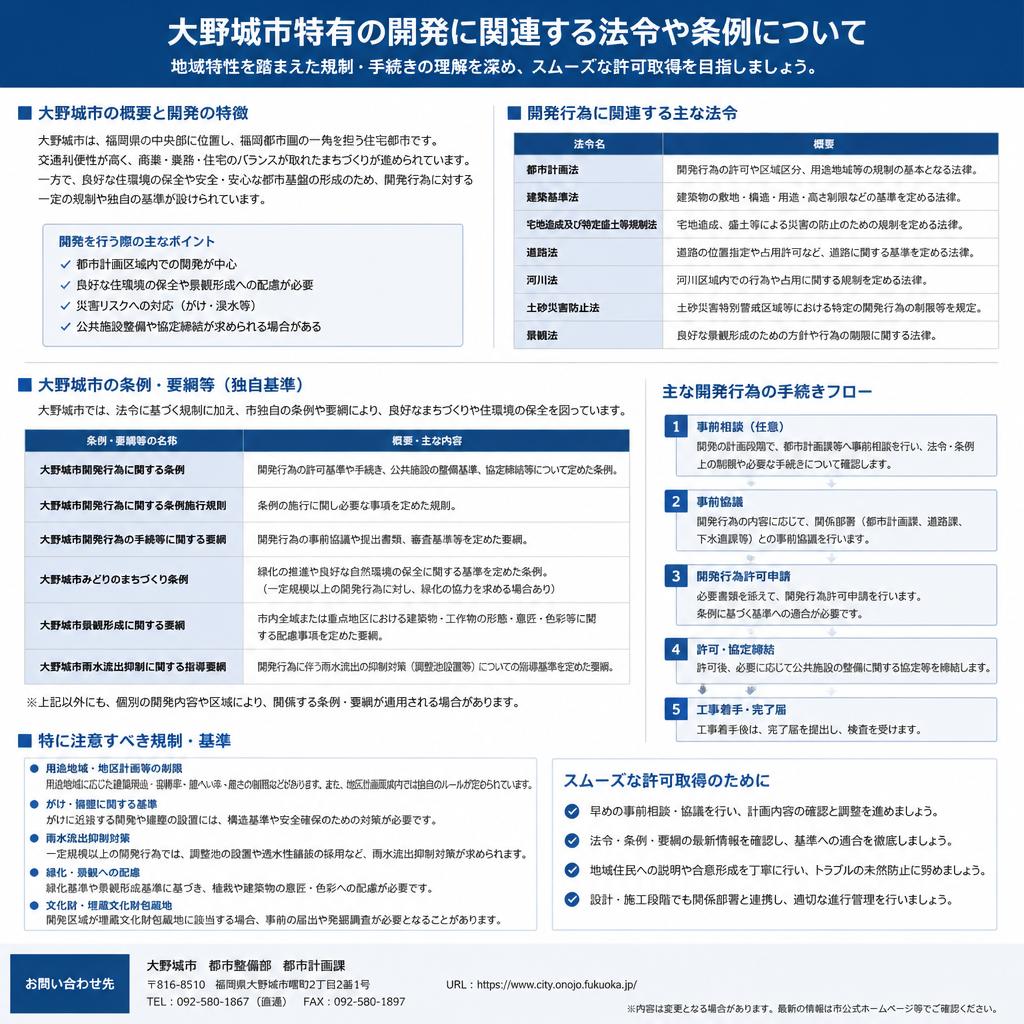 大野城市における特有の法令