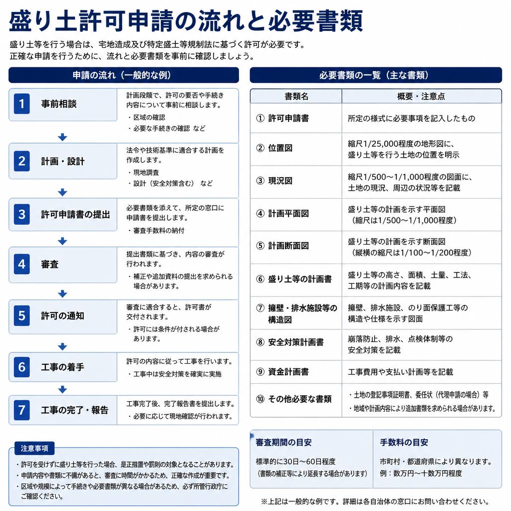 大野城市の盛り土許可申請の流れ