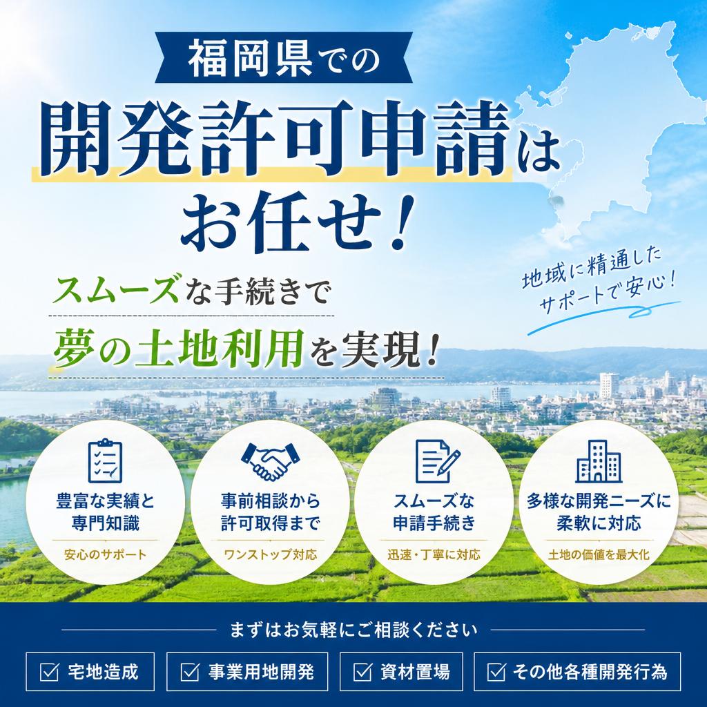 福岡県での開発許可申請はお任せ！スムーズな手続きで夢の土地利用を実現！