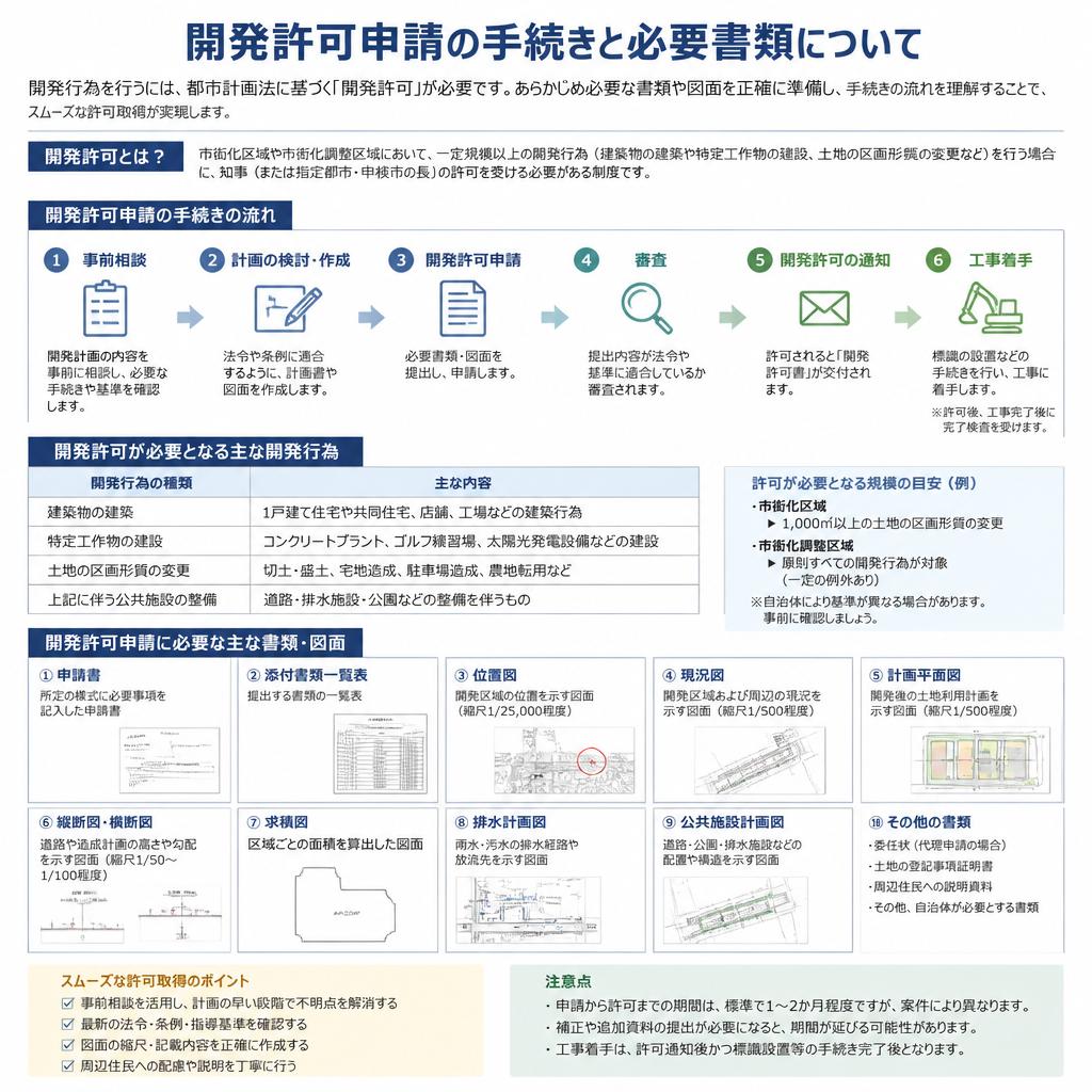 開発許可申請の流れと必要書類