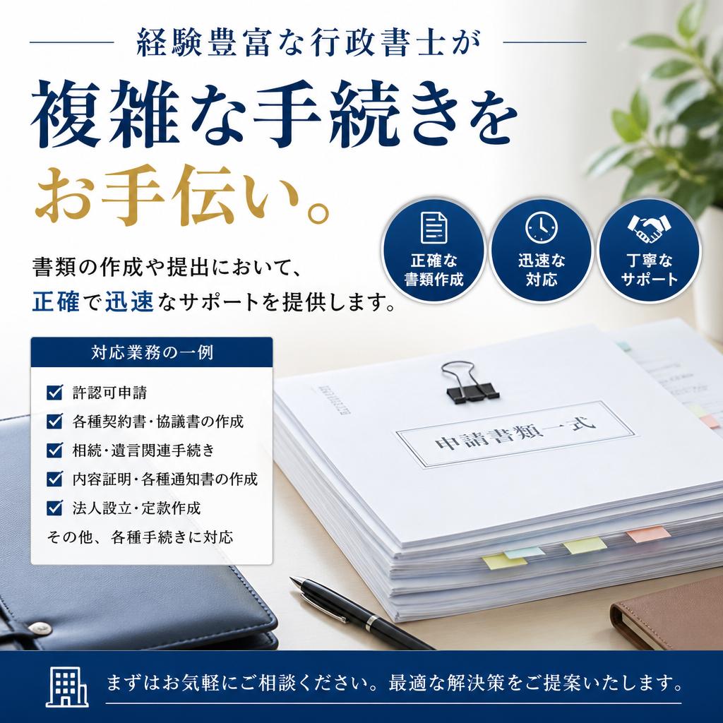行政書士がサポートする理由