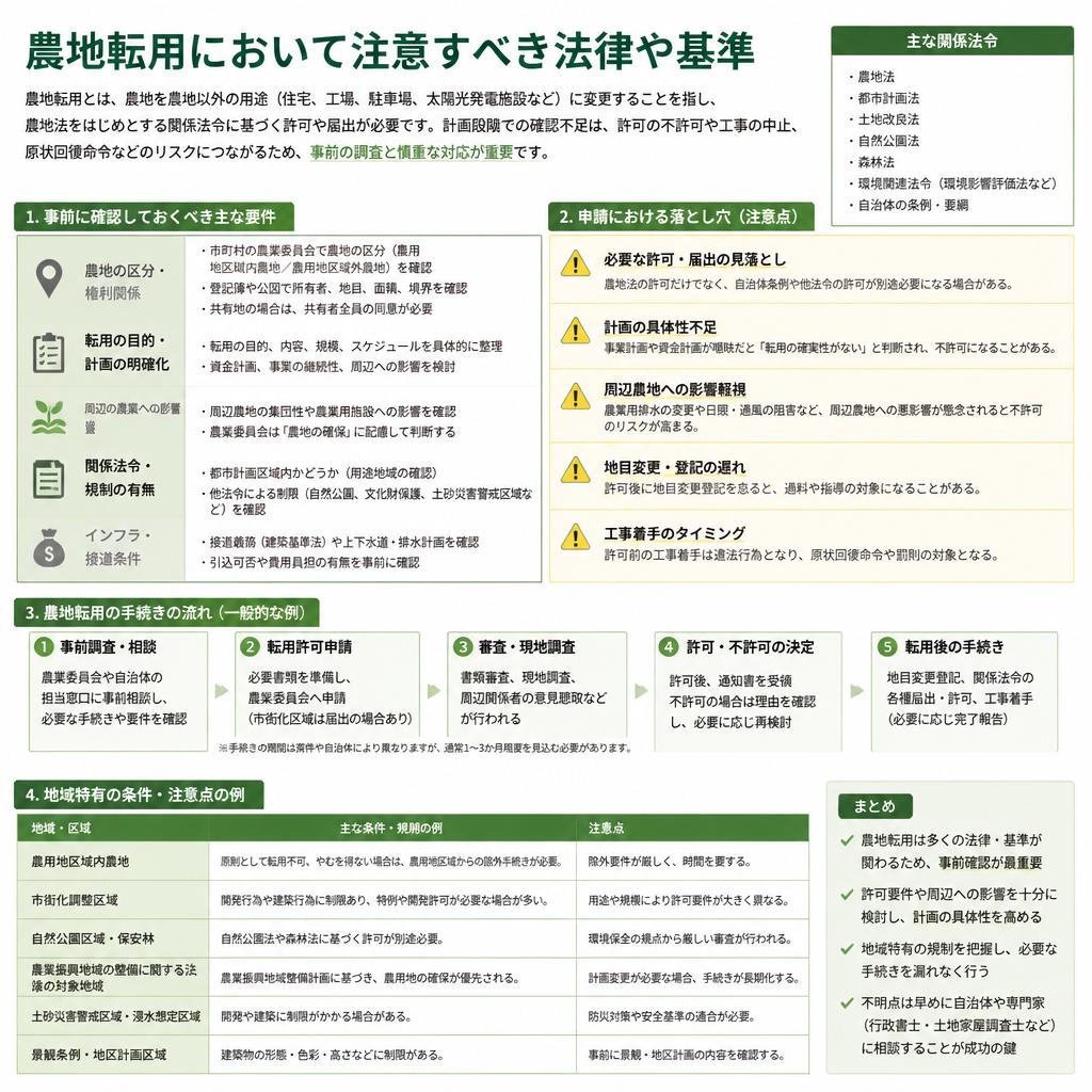 農地転用の注意点