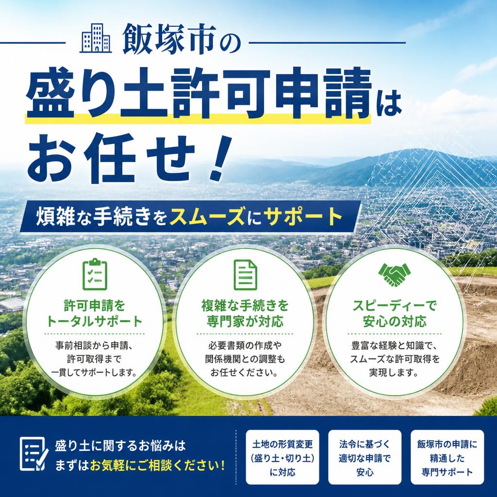 飯塚市の盛り土許可申請はお任せ！煩雑な手続きをスムーズにサポート