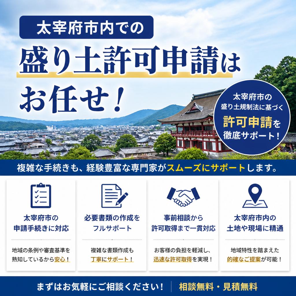 太宰府市内での盛り土許可申請はお任せ！